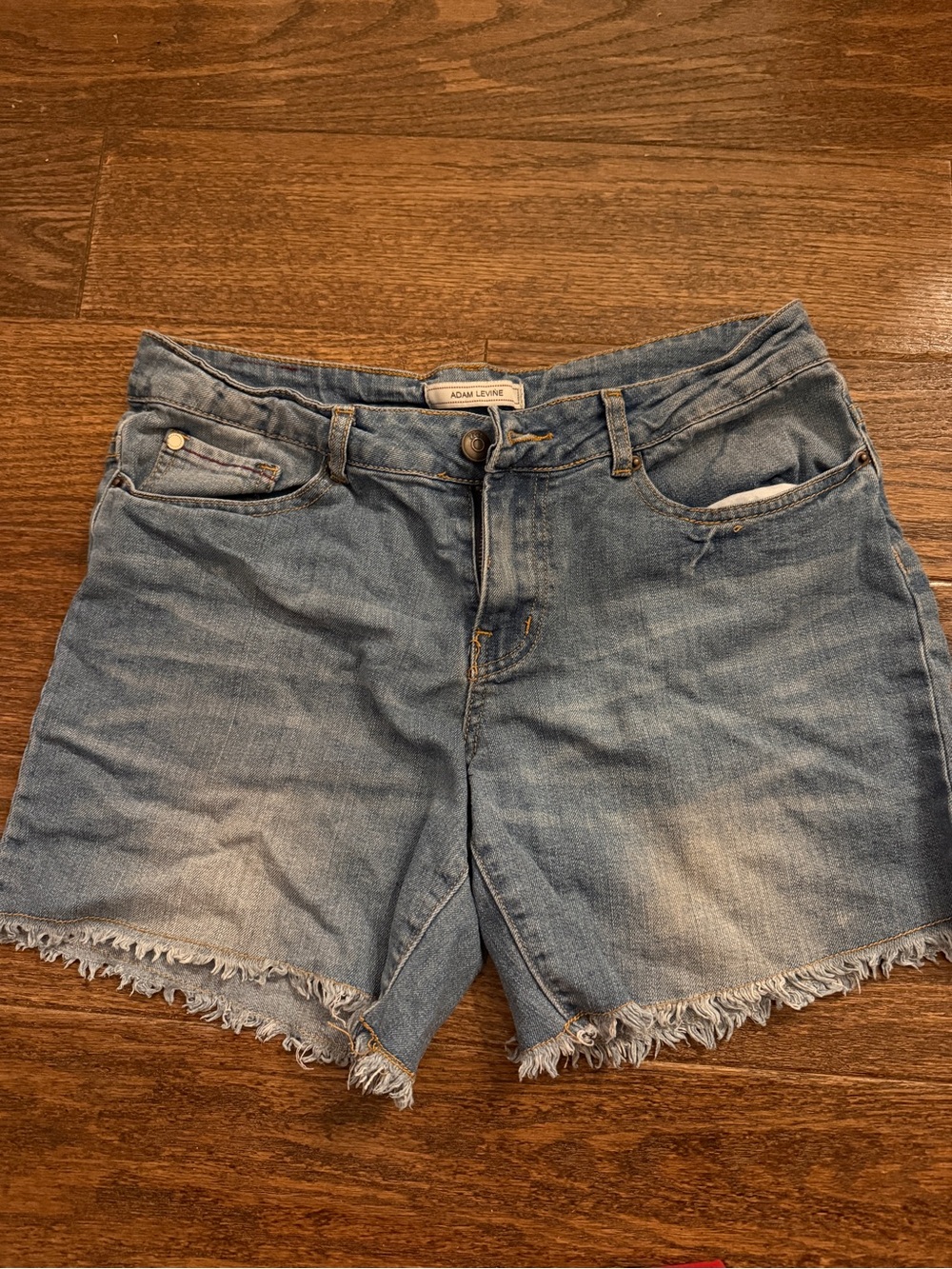 Adam Levine Collection Faded Light Blue Denim Cutoff Shorts
